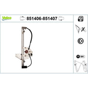 Valeo Electric Window Regulator Lifter Left Front 851406