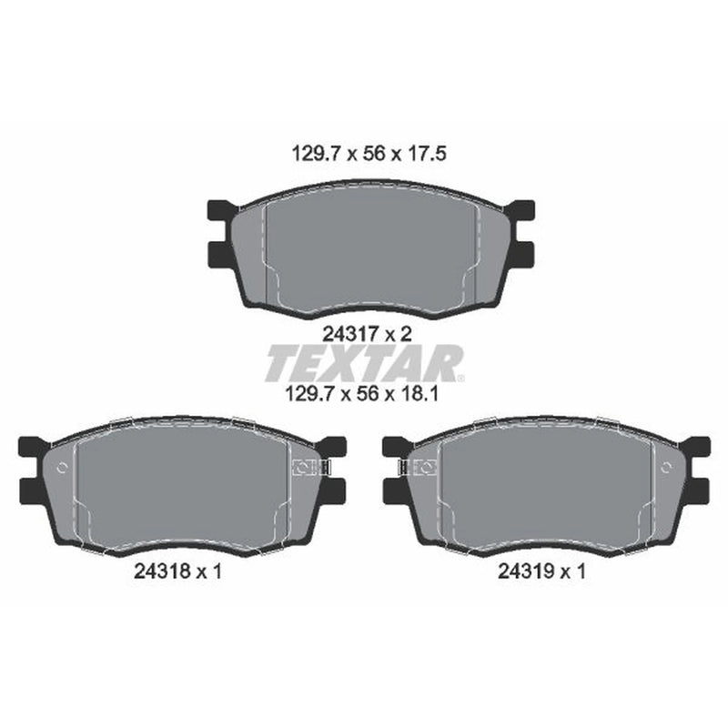 Textar Front Brake Pad Set 2431701