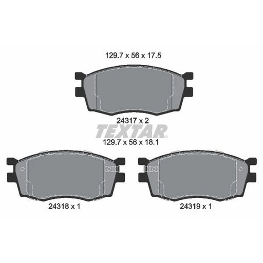 Textar Front Brake Pad Set 2431701