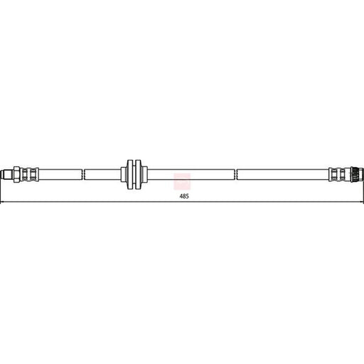 Apec Brake Hydraulic Hose Line Front fits Renault Captur I 2013-2019