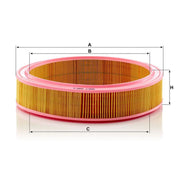 MANN-FILTER Engine Air Filter fits Fiat Seicento / 600 1998-2010 1.1