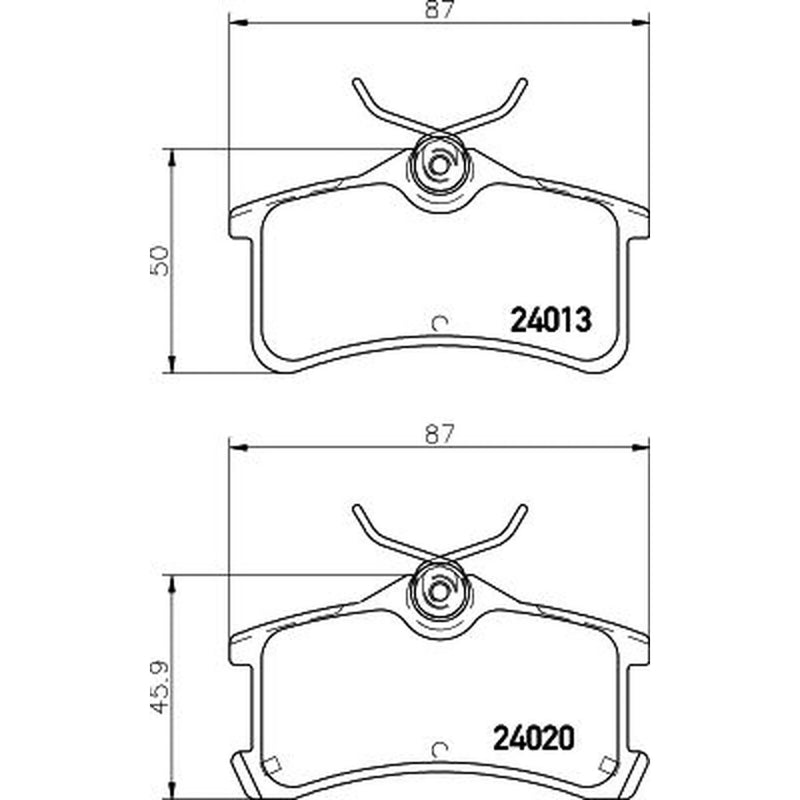 DON Rear Brake Pad Set fits Toyota Avensis 1997-2003 1.6 1.8 2.0