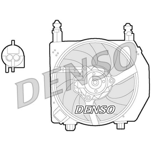 Denso Engine Cooling Fan fits Ford Courier Box Body/Mpv 1996-2003 1.3 1.8