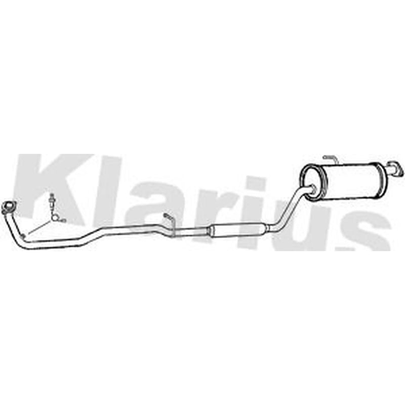 Klarius Box With Centre Pipe Centre fits Daihatsu Charade VI 2003 on 1.0