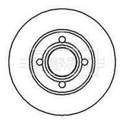 Borg & Beck Front Brake Solid Discs & Pads fits Audi 80 B4 1991-1994 1.9