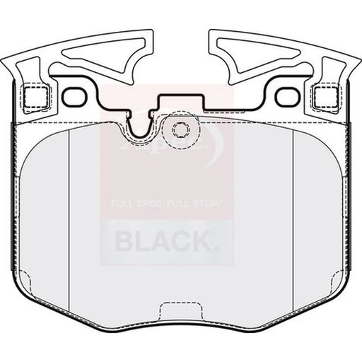 Apec Black Front Brake Pad Set fits BMW 2 2021 on