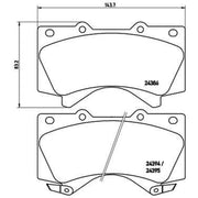 Brembo 4 x Front Brake Pad Set fits Hyundai Xg 2003-2005