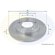 Comline Rear Brake Solid Discs & Pads fits Kia Venga 2010-2019 1.4 1.6