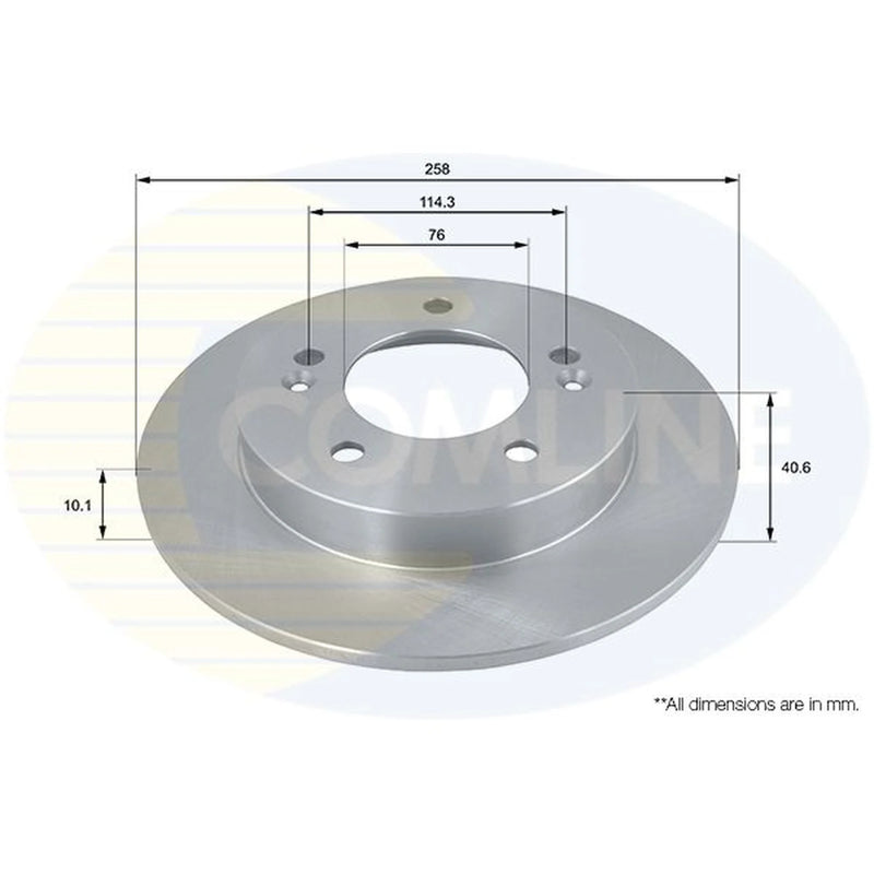 Comline Rear Brake Solid Discs & Pads fits Kia Venga 2010-2019 1.4 1.6