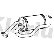 Klarius Box With Tail Pipe Rear fits Toyota Yaris/Vitz 2012-2020 1.5