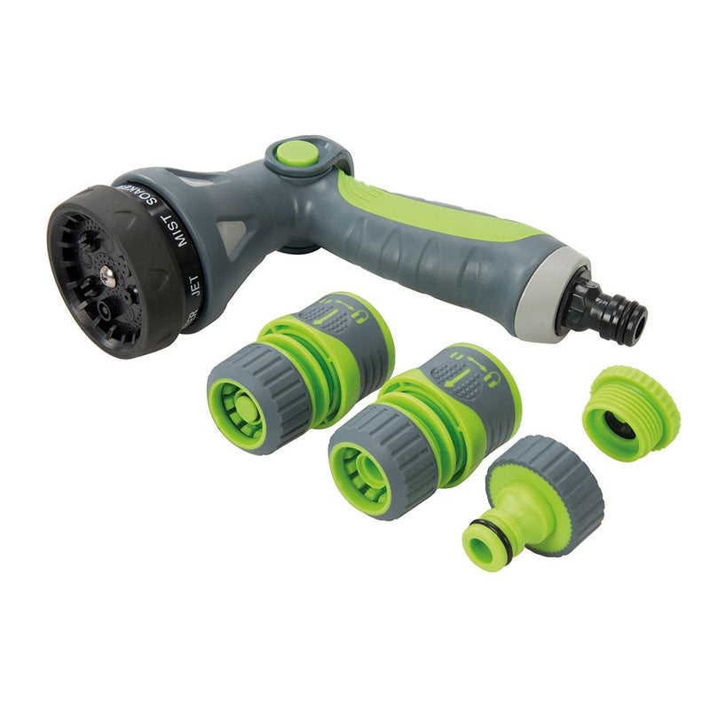 Silverline Soft-Grip Spray Gun Quick Connect Set 5pce 5pce 829557 Silverline  - Dynamic Drive