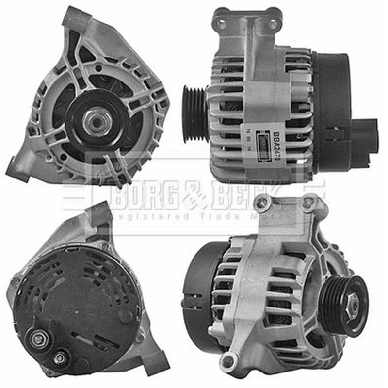 Borg & Beck Car Alternator 12V fits Abarth Grande Punto 2008-2010 1.4