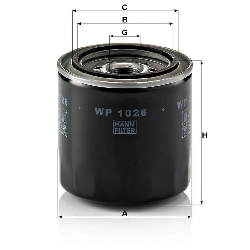 MANN-FILTER Engine Oil Filter WP 1026