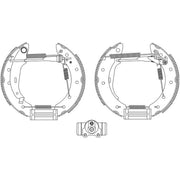 Mintex Brake Shoe Set Axle Kit fits Peugeot 306 1994-2002 2.0