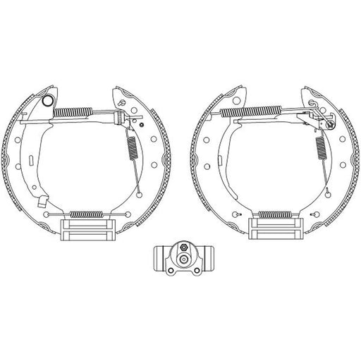 Mintex Brake Shoe Set Axle Kit fits Peugeot 306 1994-2002 2.0