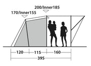 Outwell Sky 5 Pole Tent Blue 5 Person Outwell - Dynamic Drive