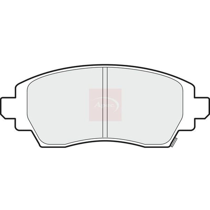 Apec Front Brake Pad Set fits Toyota Corolla 1995-2001 1.4 1.6 1.9