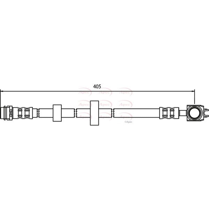 Apec Brake Hydraulic Hose Line Front fits VW Lupo I 1998-2005 1.4 1.7