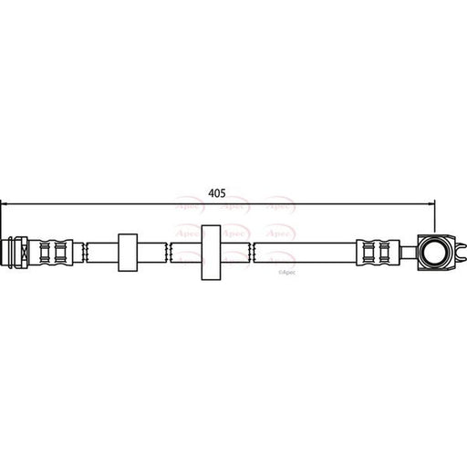 Apec Brake Hydraulic Hose Line Front fits VW Lupo I 1998-2005 1.4 1.7