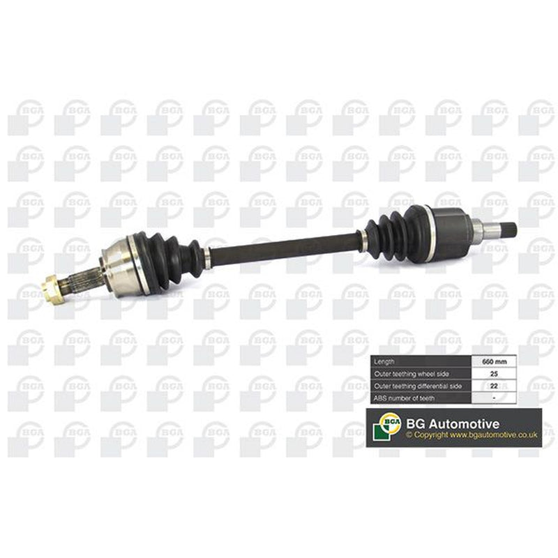 BGA CV Drive Shaft Driveshaft Front Left fits Citroën Nemo 2009 on 1.4