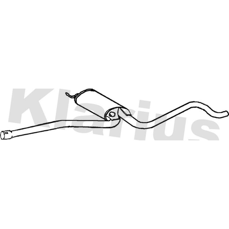 Klarius Box With Centre Pipe Centre fits VW Passat B5 1997-2000 1.9