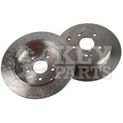 Key Parts 2 x Solid Brake Discs fits Honda Cr-V III 2006-2012 2.0 2.2