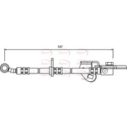 Apec Brake Hydraulic Hose Line Front Right fits Honda City IV 2003-2008 1.3