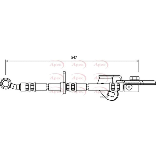 Apec Brake Hydraulic Hose Line Front Right HOS3594