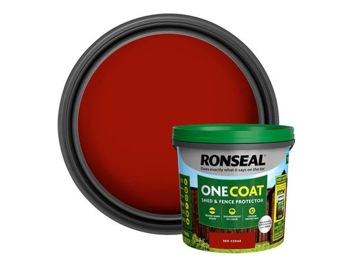 Ronseal One Coat Shed & Fence Protection Red Cedar 5 litre Ronseal - NN4 Online
