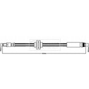 Borg & Beck Brake Hydraulic Hose Line Front Right BBH8569
