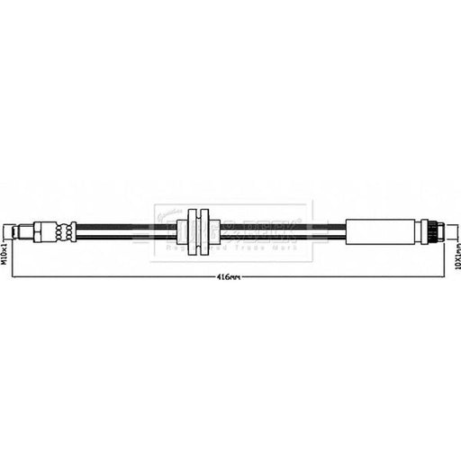 Borg & Beck Brake Hydraulic Hose Line Front Right BBH8569