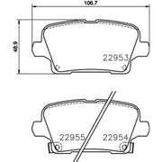Mintex Rear Brake Pad Set fits Opel Insignia B Country Tourer 2017-2018