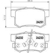 DON Rear Brake Pad Set fits Honda Cr-V 2001-2007 2.0 2.2