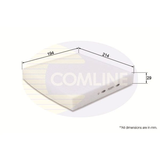 Comline Cabin Air Filter (Pollen Filter) fits Daihatsu Charade VIII 2011 on 1.33
