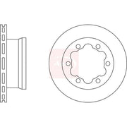 Apec 2 x Vented Rear Brake Discs DSK2044-x2
