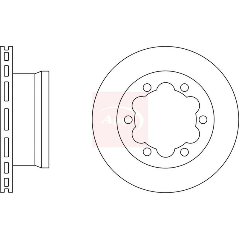 Apec 2 x Vented Rear Brake Discs DSK2044-x2