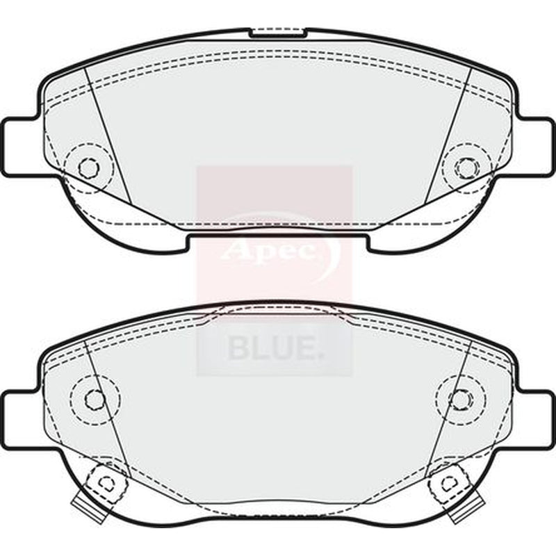 Apec Front Brake Pad Set fits Toyota Avensis 2008-2018 2.0 2.2