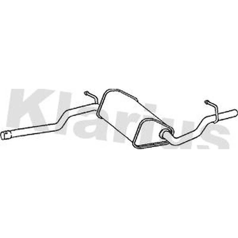 Klarius Box With Centre Pipe Centre fits Audi A4 B6 2000-2004 1.9