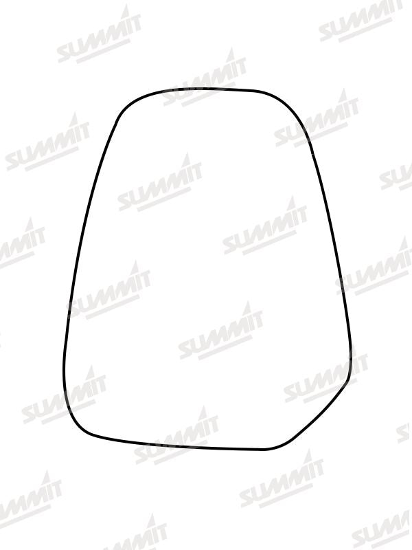 Summit Stick-On Commercial Mirror Glass fits Ford Transit Courier 14 to 17 RHS Summit - Bars 4 Cars
