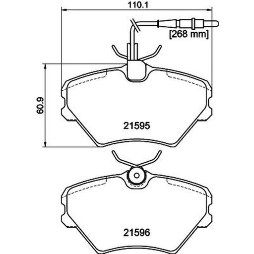 Mintex Front Brake Pad Set fits Renault Laguna I 1993-2001 1.8 2.2
