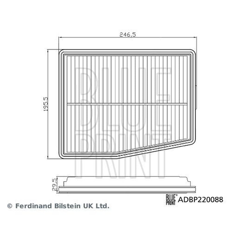 Blue Print Engine Air Filter fits Hyundai Grandeur 2022 on 1.6