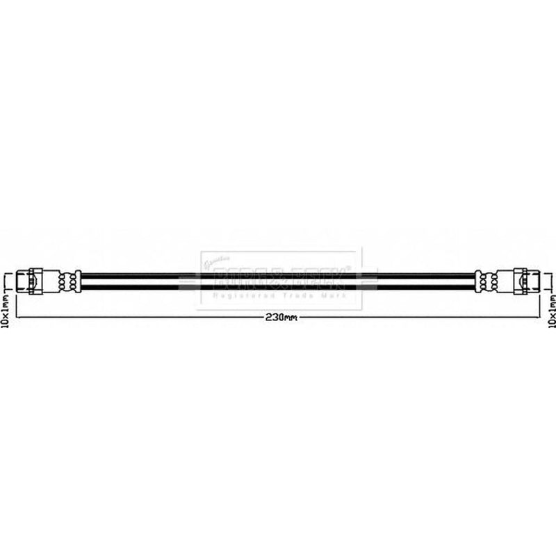 Borg & Beck Brake Hydraulic Hose Line inner BBH7994