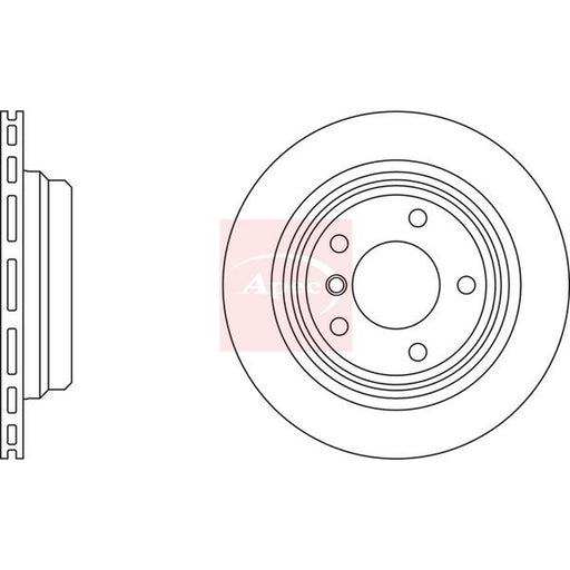 Apec 2 x Vented Brake Discs fits BMW 5 1995-2004
