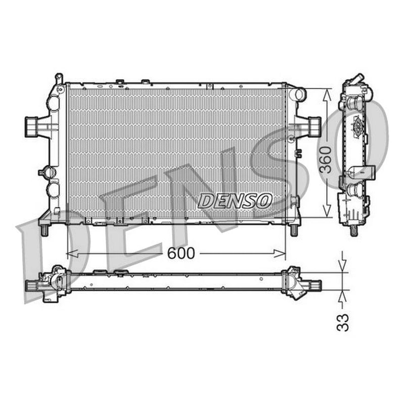 Denso Engine Radiator fits Opel Astra G 1998-2005 1.6 1.8 2.0 2.2