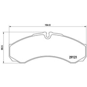 Brembo 4 x Rear Brake Pad Set fits Iveco Daily II 1989-1999
