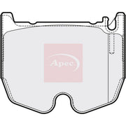 Apec Front Brake Pad Set fits Mercedes-Benz Cls 2005-2010 219.376