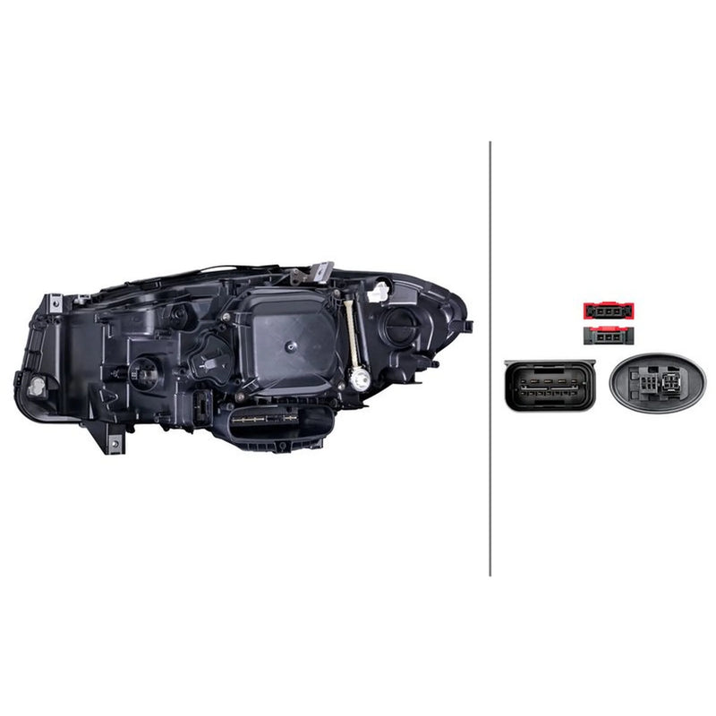 Hella Headlight Headlamp PY24W Right fits BMW 5 2010-2017