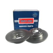 Borg & Beck Rear Brake Solid Discs & Pads fits BMW 1 2004-2011