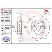 Brembo 2 x Aluminium Brake Disc Hub Brake Discs fits BMW 5 2009-2017