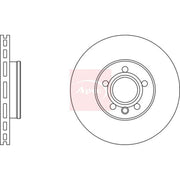 Apec Front Brake Vented Discs & Pads fits Ford Galaxy 2002-2006 2.3